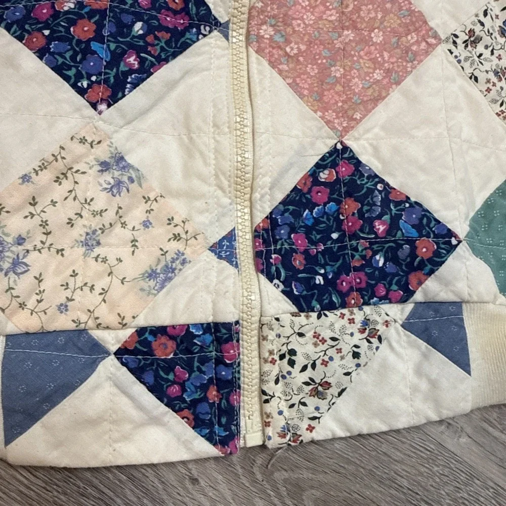 Vintage Quilted Children's Jacket Patchwork Grannycore Handmade Child Size 5/6